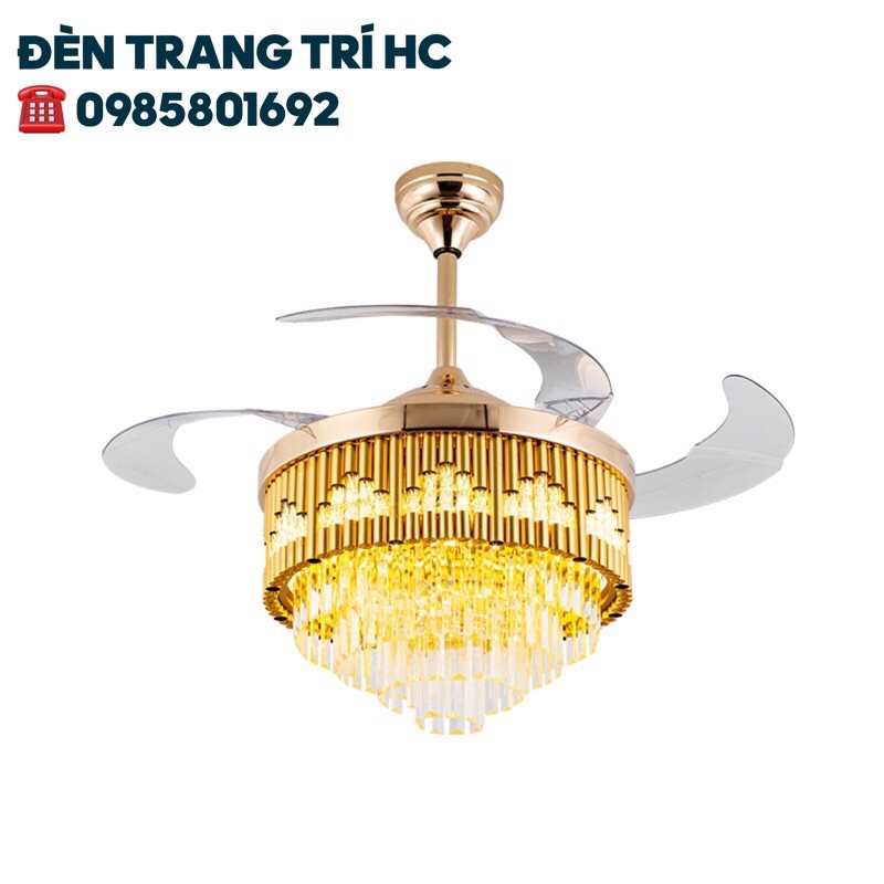 Quạt Trần Giấu Cánh Hiện Đại Đồng Cánh Nhựa AbS