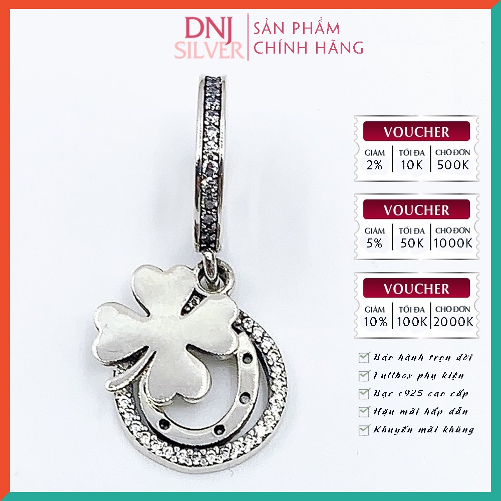 [Hàng cao cấp] Vòng tay bạc 925 cao cấp dành cho nữ - Vòng tay charm bạc may mắn, chủ đề Lucky Star - DNB005