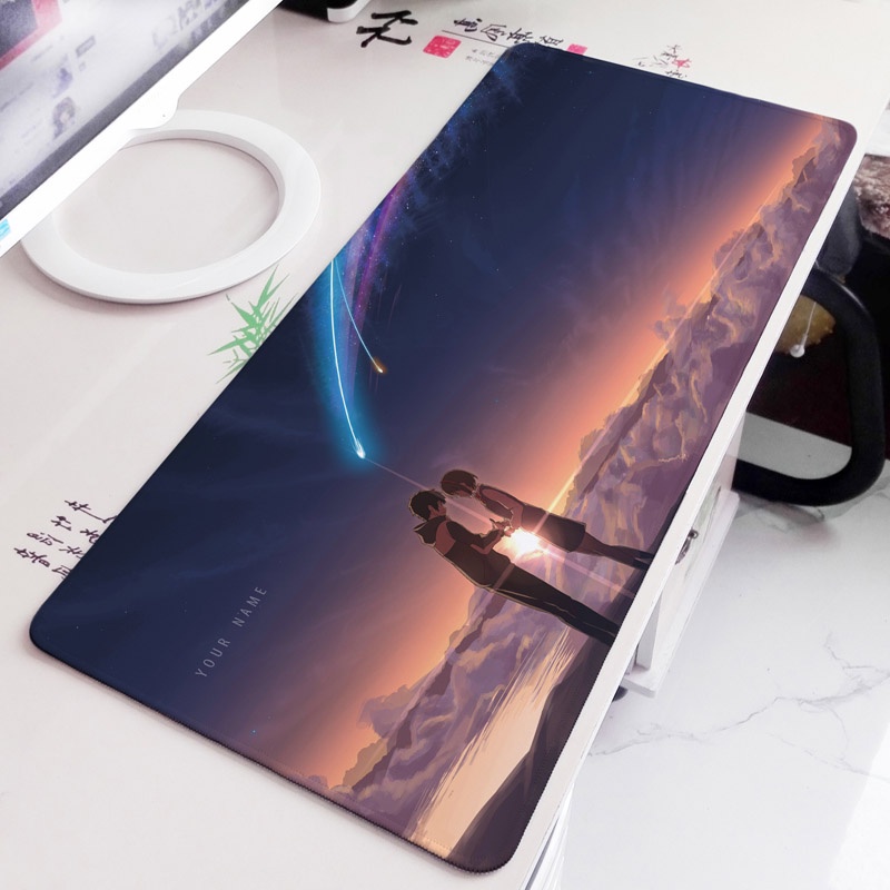 Tấm Lót Chuột Và Bàn Phím Máy Tính Hai Chiều In Hình anime your name makoto shinkai hana taki miye mitsuba