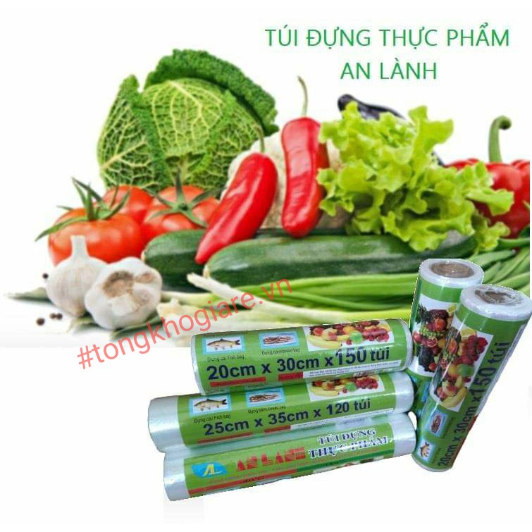 [Mã 267FMCGSALE giảm 8% đơn 500K] CUỘN 150 TÚI ĐỰNG THỰC PHẨM AN LÀNH