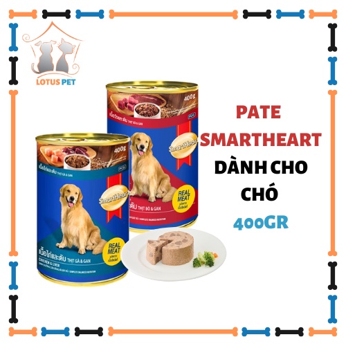 Pate lon Smartheart cho chó trưởng thành - 400gr