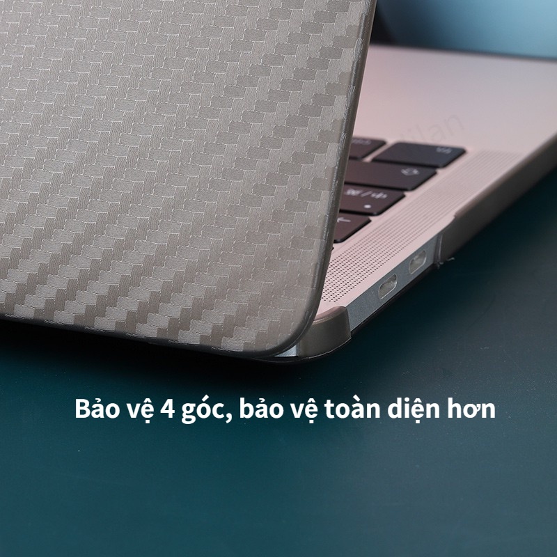 Vỏ mờ TPU sợi carbon mềm 4 trong 1 cho Macbook air 2020 A2179 A2289 A2251 M1 Pro 13 A2338 A2337 Retina 13 inch