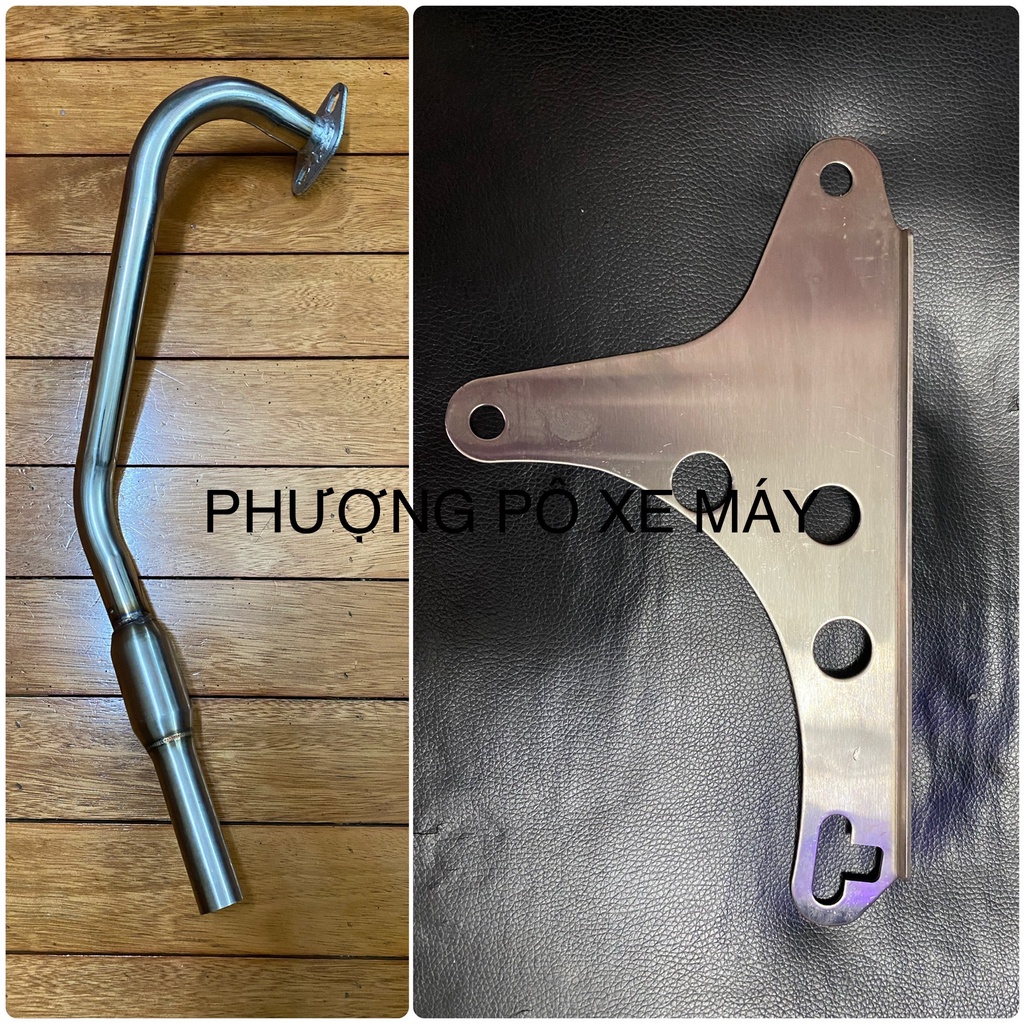 Bộ pát+cổ 4road inox 304 lắp cho pô 4road dành Vario17-20 / SHVN / AB 125-150 /Click thái