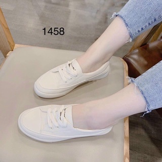Giầy nữ slipon trắng, kem hot hit 2021, giầy bệt thể thao nữ nhẹ êm chân - Changchang store