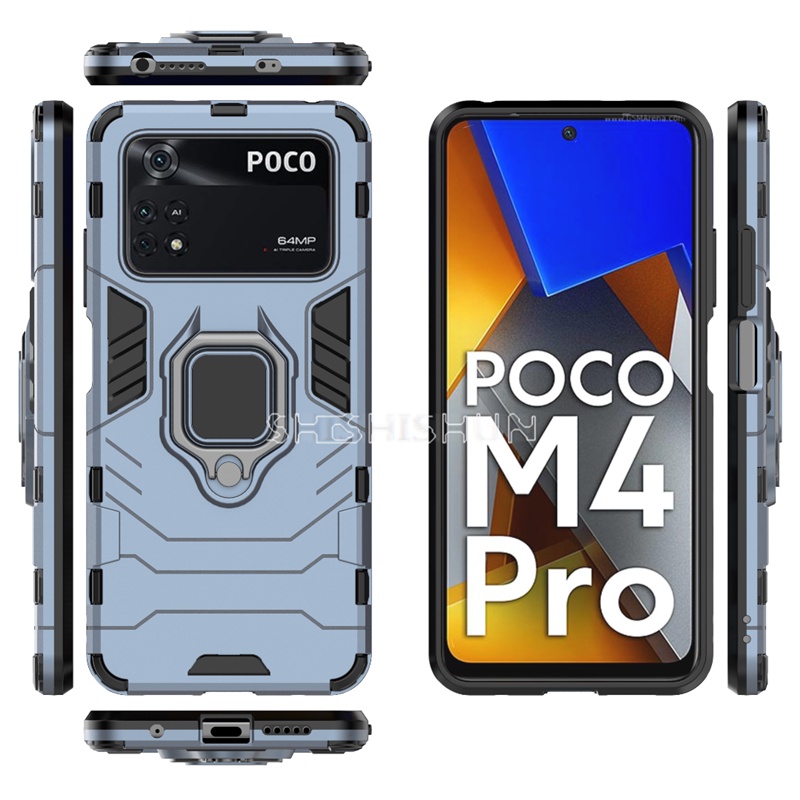 Ốp Điện Thoại Nhựa Cứng Có Chân Đứng Bảo Vệ Cho Xiaomi Poco M4 Pro Xiaomi Poco M4 Pro 4G 5G Aphone