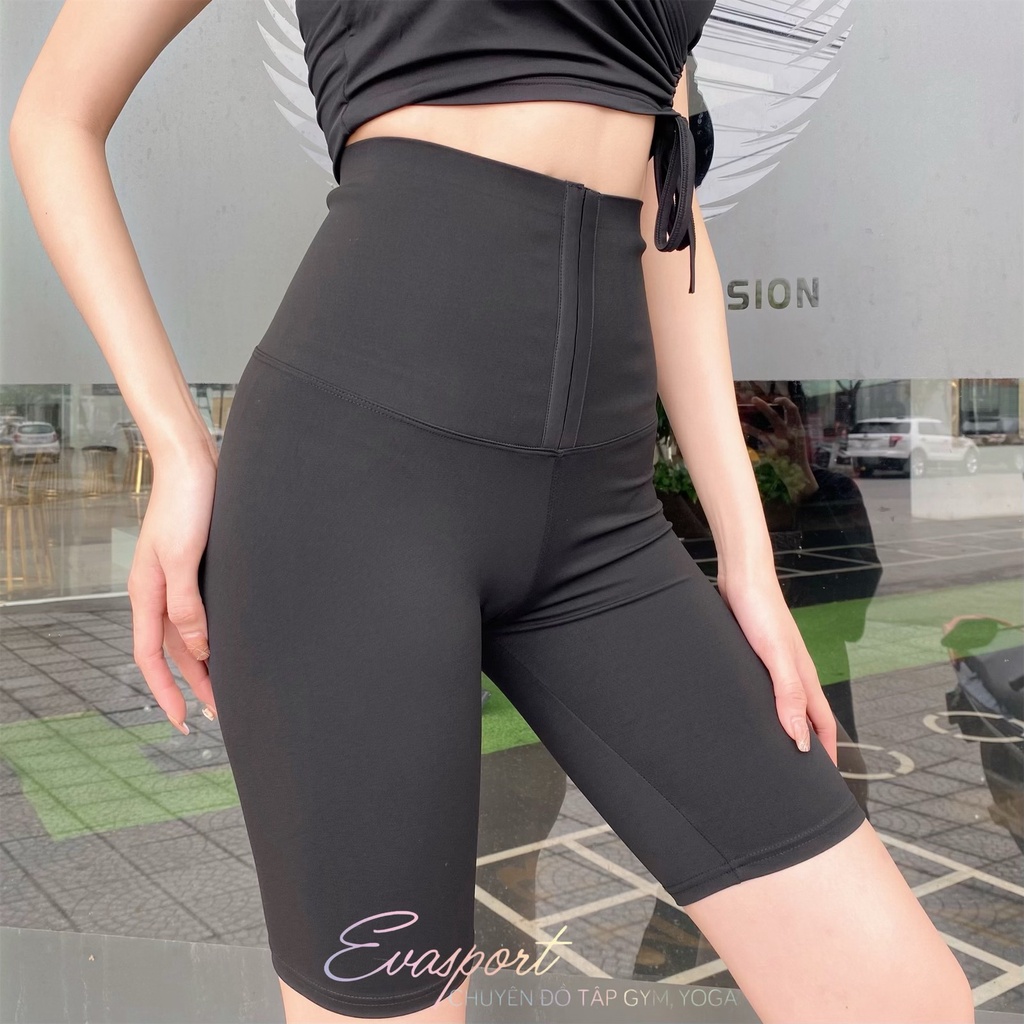 Quần Legging Ngố Kết Hợp Latex, Giúp Giảm Mỡ Cap Siêu Cao Tập Gym Yoga Aerobic Nữ Vải Co Giãn Tốt, Định Hình Eo