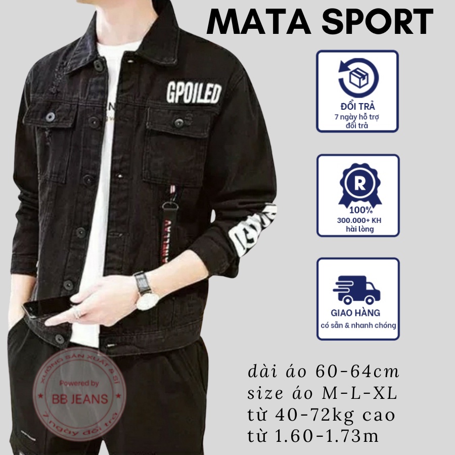 Áo khoác kaki GP nam đen form rộng đủ 3 màu đẹp dài áo 60-64cm size 40-72kg