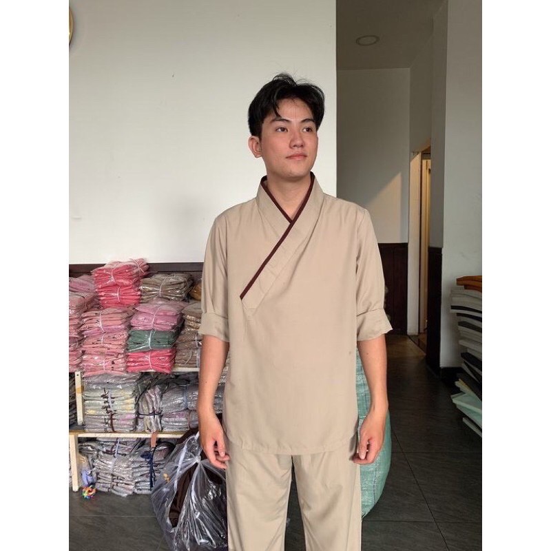 Đồ lam đi chùa-Nhật nam không thêu