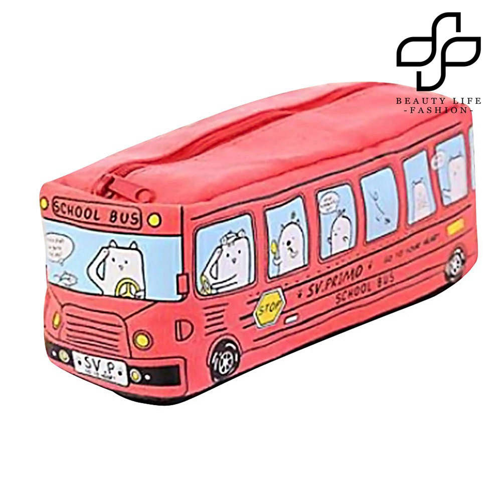 Túi Đựng Bút Đựng Dụng Cụ Học Tập Tạo Hình Xe Buýt Xinh Xắn