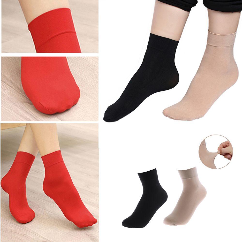 YVE Set 1 / 5 / 10 Đôi Tất Cotton Màu Trơn Ấm Áp Cho Nữ