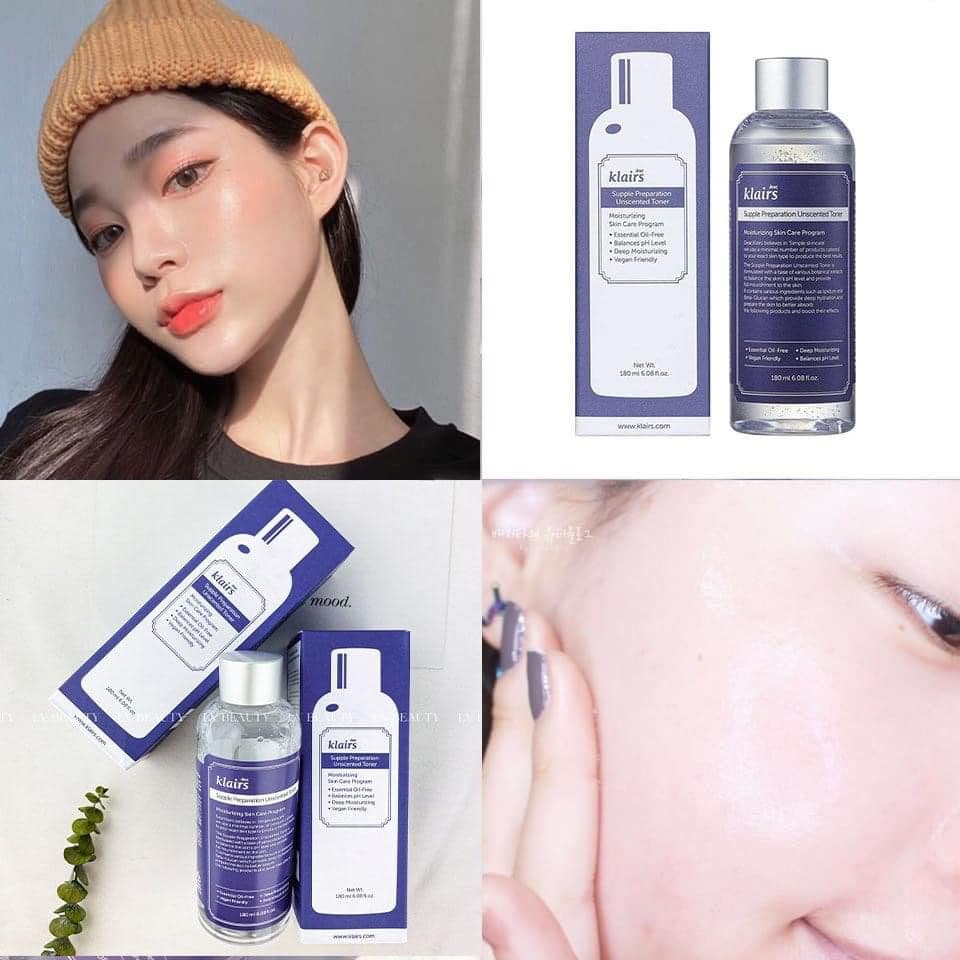 Nước hoa hồng Klairs Supple Preparation Unscented Toner 180ml