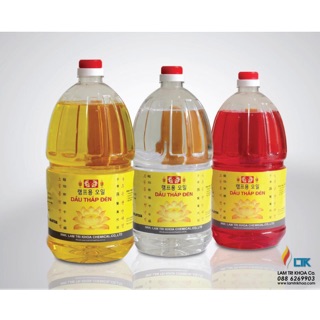 combo 6 chai Dầu đốt đèn lưu ly cát tường thiên pháp 1.8l