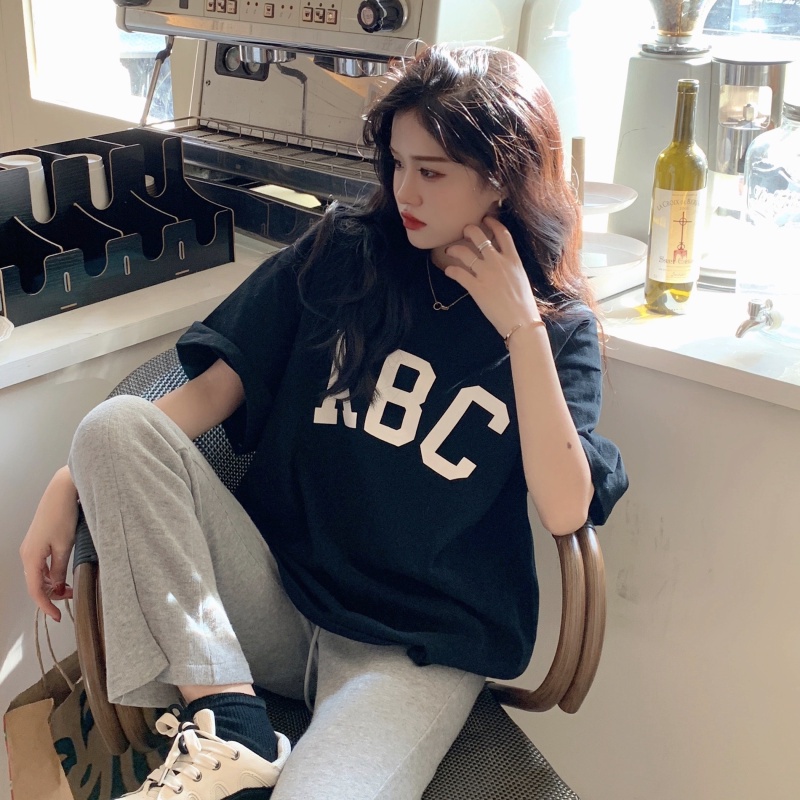 NRVP Áo Thun NgắN Tay DáNg RộNg ThờI Trang Cho Nữ