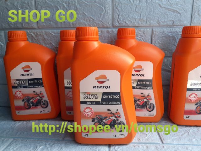 COMBO NHỚT REPSOL MOTO SINTETICO 10W40 MA2 1L + PHỄU RÓT NHỚT