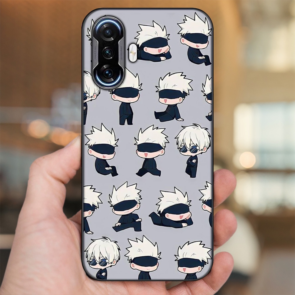 Ốp lưng Xiaomi K40 Gaming viền đen in hình Satoru Jujutsu Kaisen