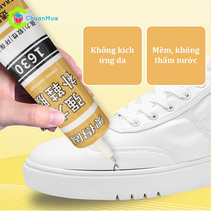 Keo Dán Giày Dạng Gel trong suốt Siêu Dính Strong Shoe Glue Tuýt 60ml ( Dán giày da, giày thể thao, giày vải,...)