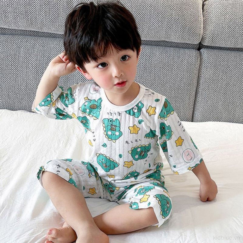 Bộ Đồ Ngủ 2 Món Bằng Sợi Tre In Họa Tiết Hoạt Hình Dành Cho Trẻ Em