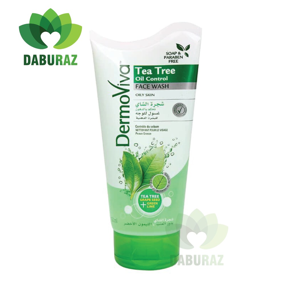 Sữa rửa mặt cho da mụn Dermoviva tea tree oil control 150ml