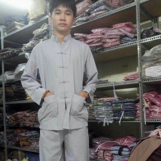 Bộ đồ lam nam đi chùa, Quần áo lam Phật tử nam đi chùa Giản dị kín đáo N04