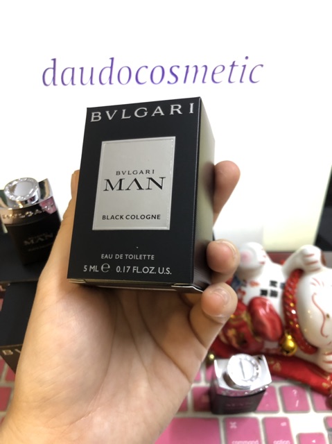 Chính Hãng . [ mini ] Nước hoa BVLgari Man Black Cologne EDT 5ml Chuẩn Auth 1