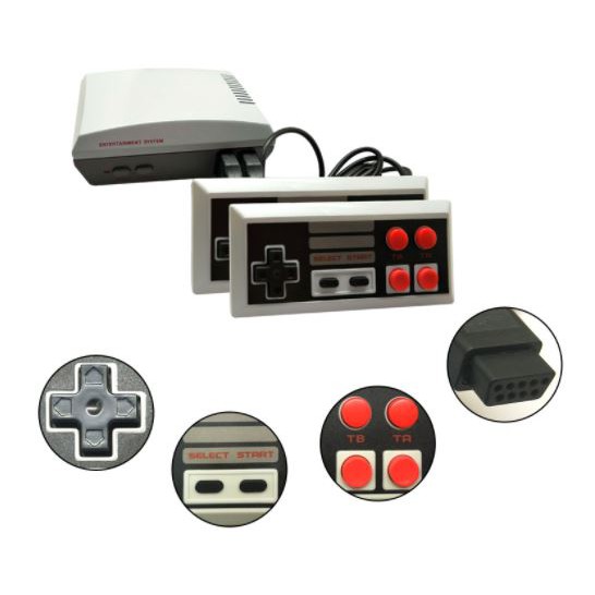 Máy chơi game điện tử 4 nút cổ điển NES Classic 620 trò chơi 2 người chơi