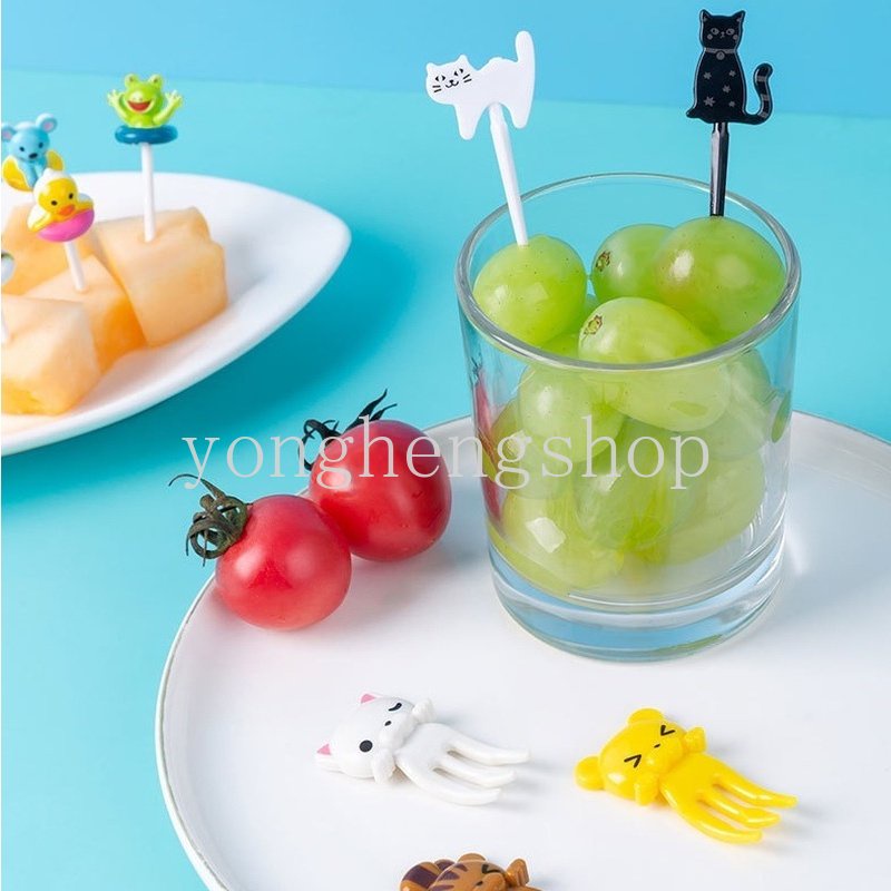 1 Bộ Nĩa Ăn Trái Cây Tráng Miệng Hình Động Vật Hoạt Hình Dễ Thương