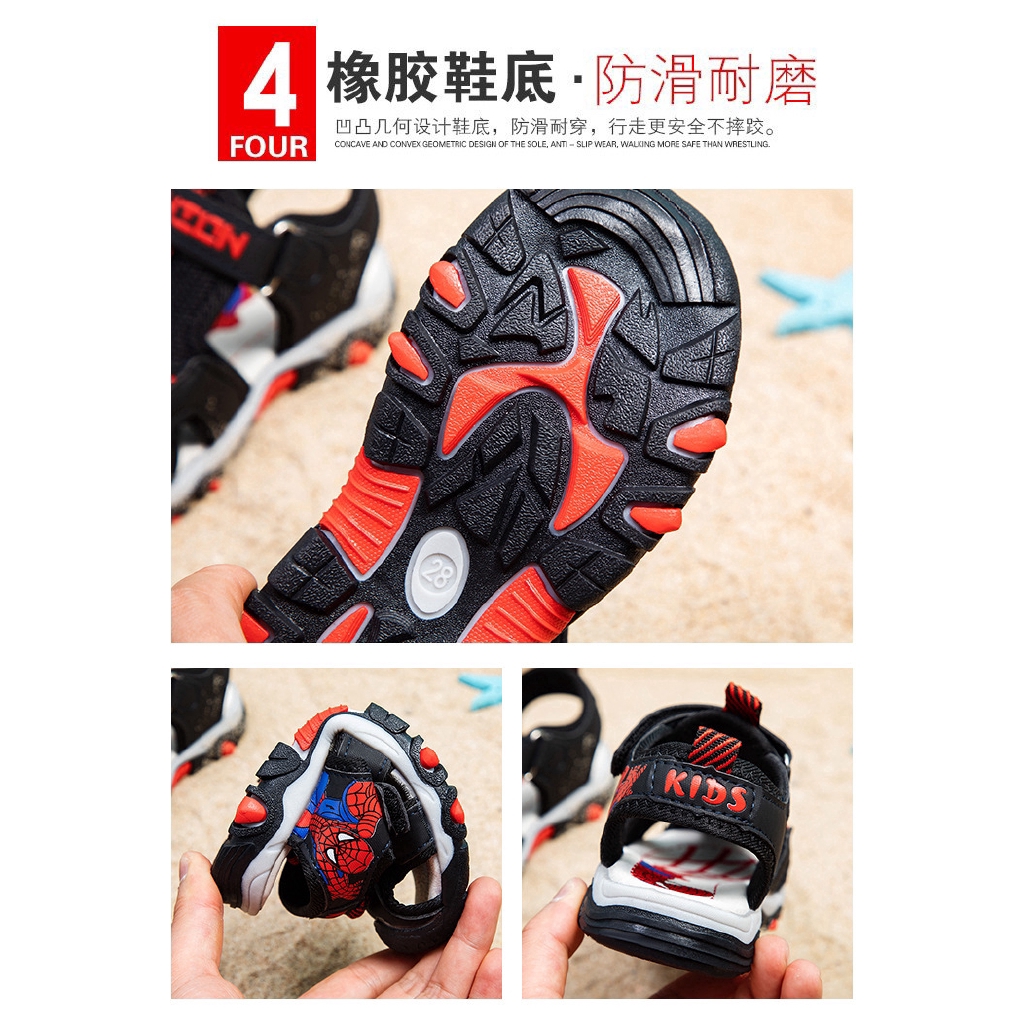Giày sandal đế mềm chống trượt họa tiết siêu anh hùng xinh xắn dành cho bé