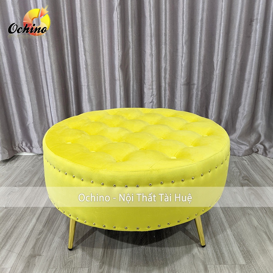 Đôn Tròn Trang Trí Và Chụp Hình Chân Vàng Sang Chảnh Phong Cách Hiện Đại Đk 1M Cao 45 ( Có Sẵn) ￼