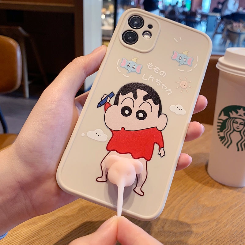 Ốp Điện Thoại TPU Silicon Chống Rơi Hình Shin Chan Cho IPhone 13 12 11