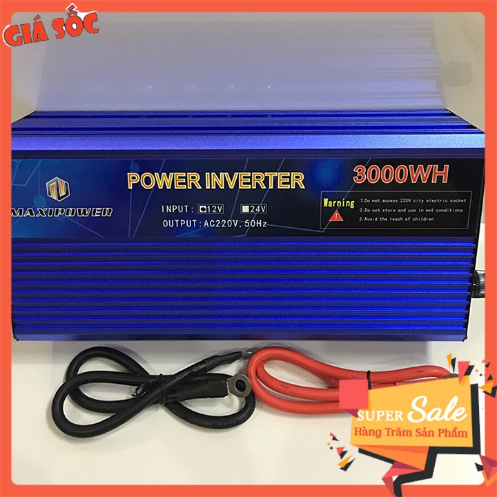Bộ kích điện maxipower 3000W sử dụng các thiết bị gia đình