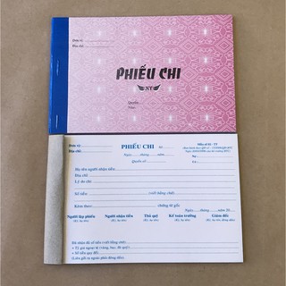 Phiếu chi 1 liên, 2 liên, 3 liên 13x19cm