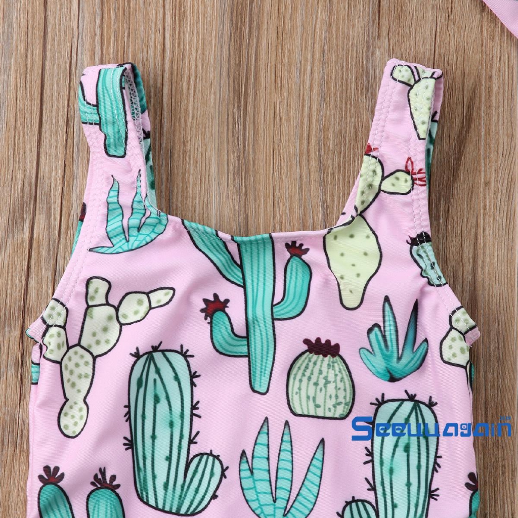 Set Bikini liền thân + Băng đô nơ dễ thương cho bé gái
