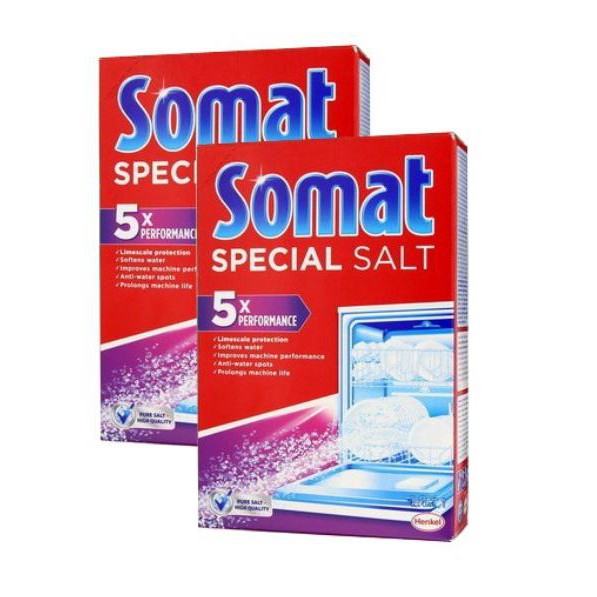 Bộ 02 muối rửa chén cho máy Somat Special Salt 1.2kg