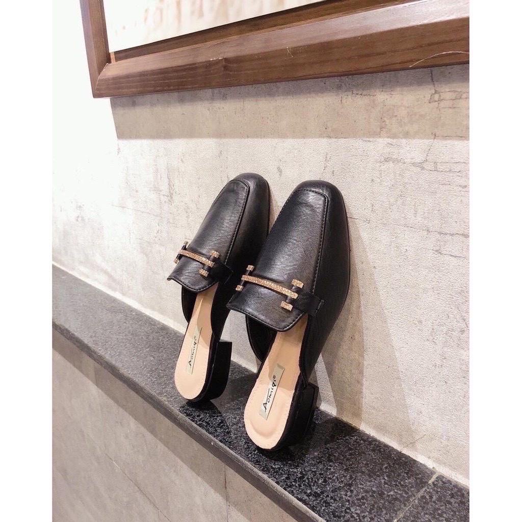 [Giá hủy diệt] Mã S111 Sục nữ khuy đá ngang chất da mềm êm chân