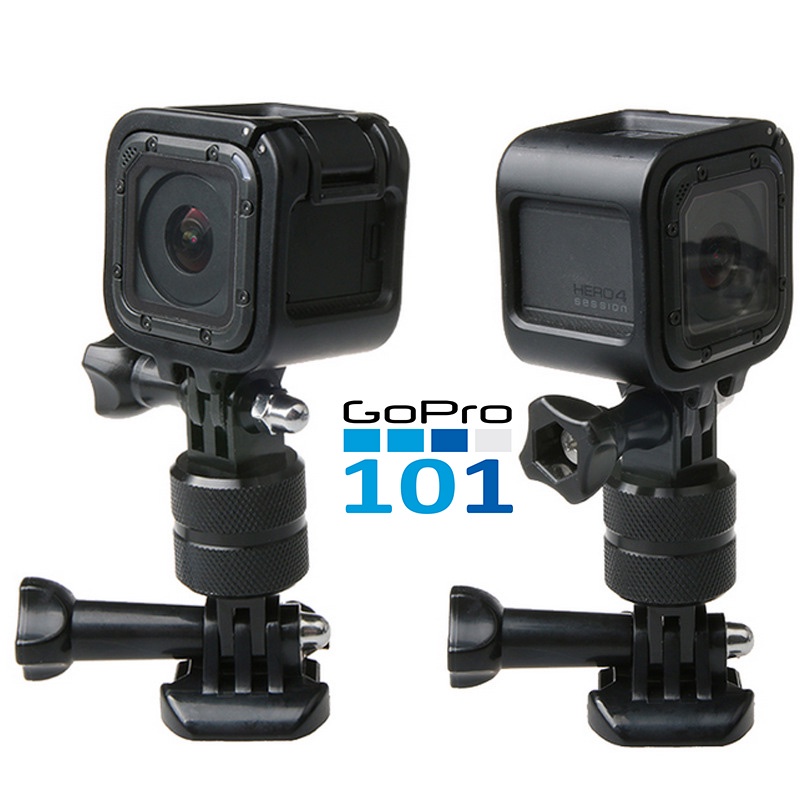 Mount Thép 2 Đầu CNC Xoay 360 độ cho máy quay hành động GoPro, Sjcam, Yi Action, Osmo Action - GoPro101 - inoxnamkim