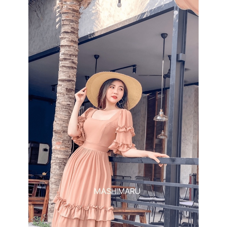 (FREE SHIP) MẪU HOT ĐẦM VOAN XÒE MAXI DÂY CỘT NƠ SAU THẦN TIÊN TỶ TỶ PU HHP