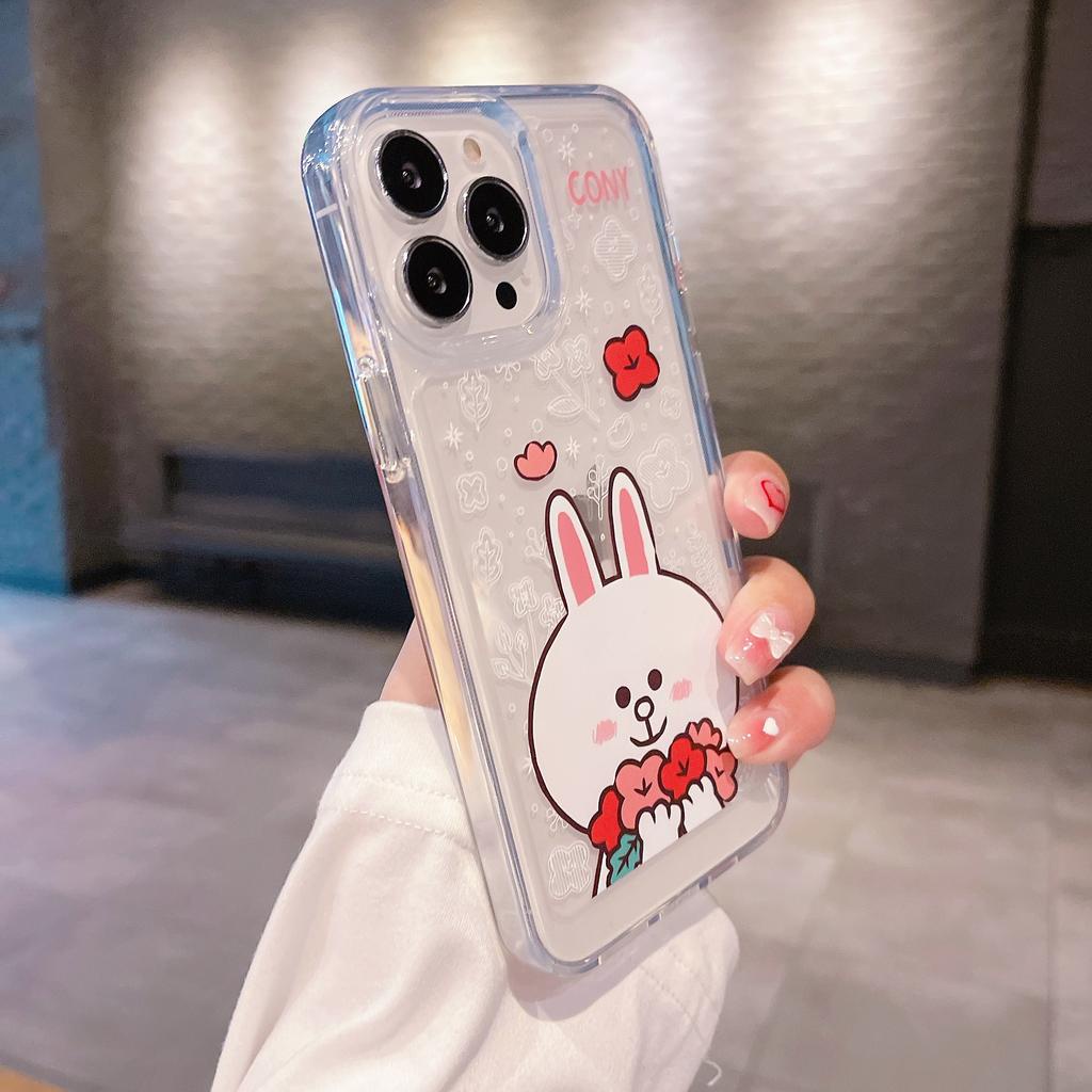 Ốp Điện Thoại Acrylic In Hình Gấu Nâu Cony Cho IPhone 13Promax 12 11 X Xs Max XR