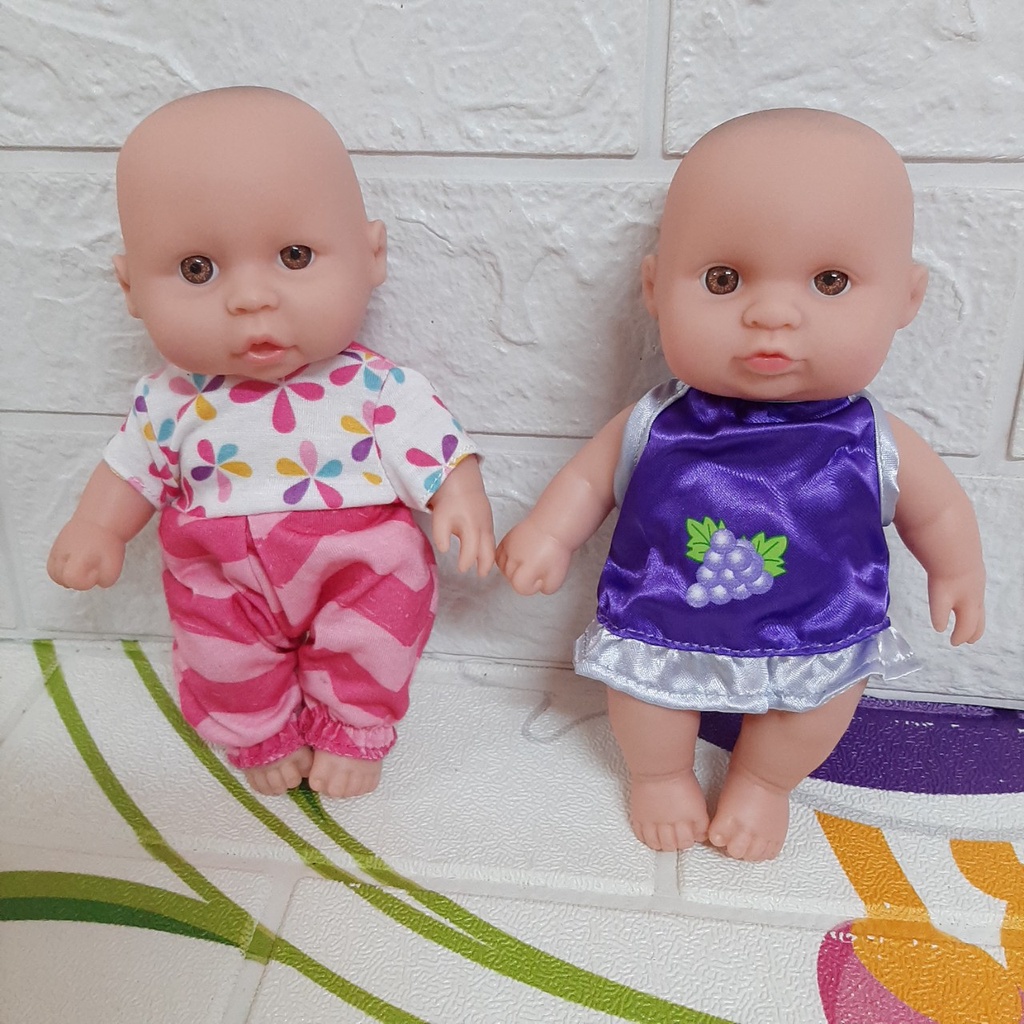 Búp Bê 18 cm Tái Sinh Mềm Mại  mắt 3D -  7 inch Reborn Baby Doll