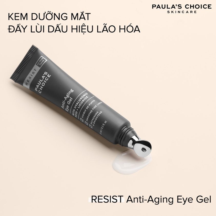 [PAULA'S CHOICE] Kem mắt chống lão hóa, giảm thâm kèm đầu massage Resist Anti-Aging Eye Gel (Mã 2140)