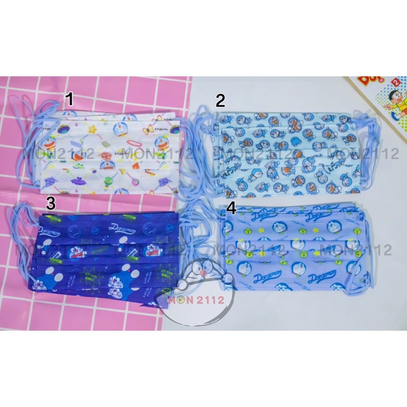 Set 10 Khẩu trang y tế 3D Doraemon Doremon hoạt hình dễ thương