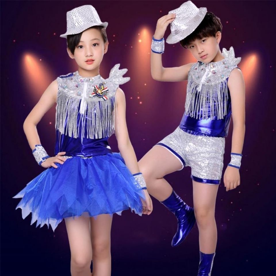 Trang Phục Biểu Diễn Nhảy Jazz Phong Cách Đường Phố Hiện Đại Dành Cho Trẻ Mẫu Giáo