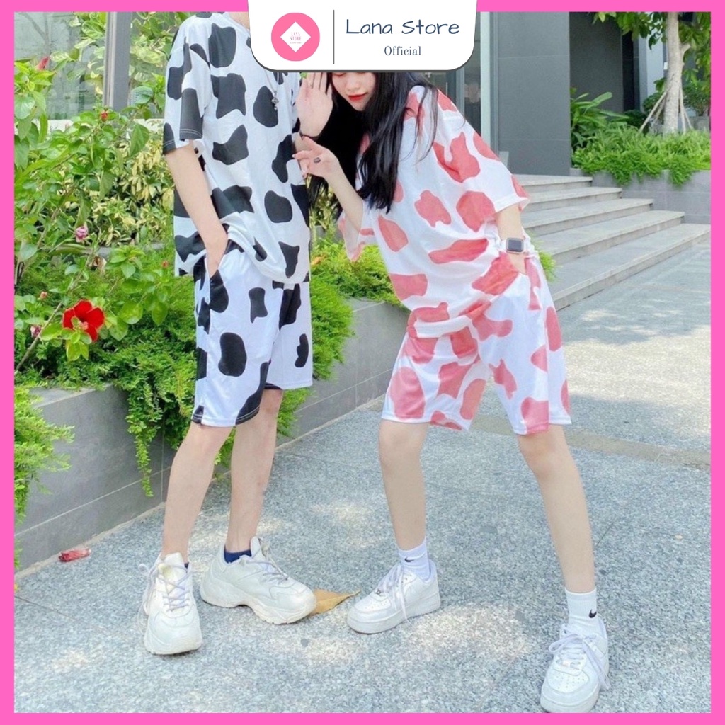 Đồ Bộ Mặc Nhà Bò Sữa ❤️ Set Bộ Nam Nữ Mặc Nhà Siêu Kute Cho Cặp Đôi