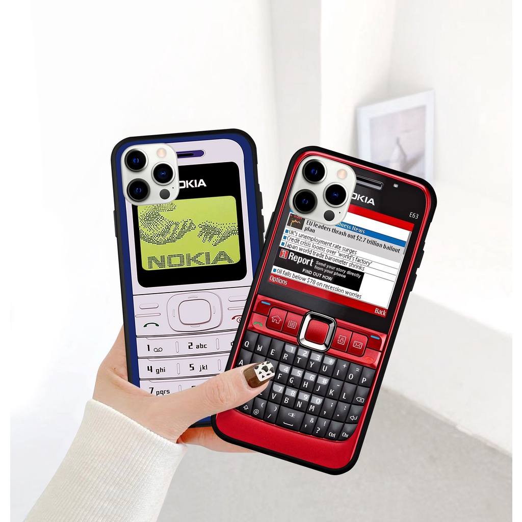 Ốp iphone hình điện thoại Nokia cục gạch cho iphone 13 pro max 11 12 pro max mini x r s max 6 s 7 8 plus