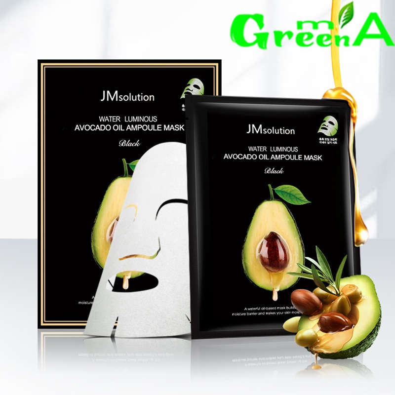 Mặt Nạ JMSolution Chiết Xuất Bơ [MIẾNG LẺ] Cấp Ẩm Dưỡng Da Mềm Mịn Ngừa Lão Hóa JM Solution Avocado Oil Ampoule Mask