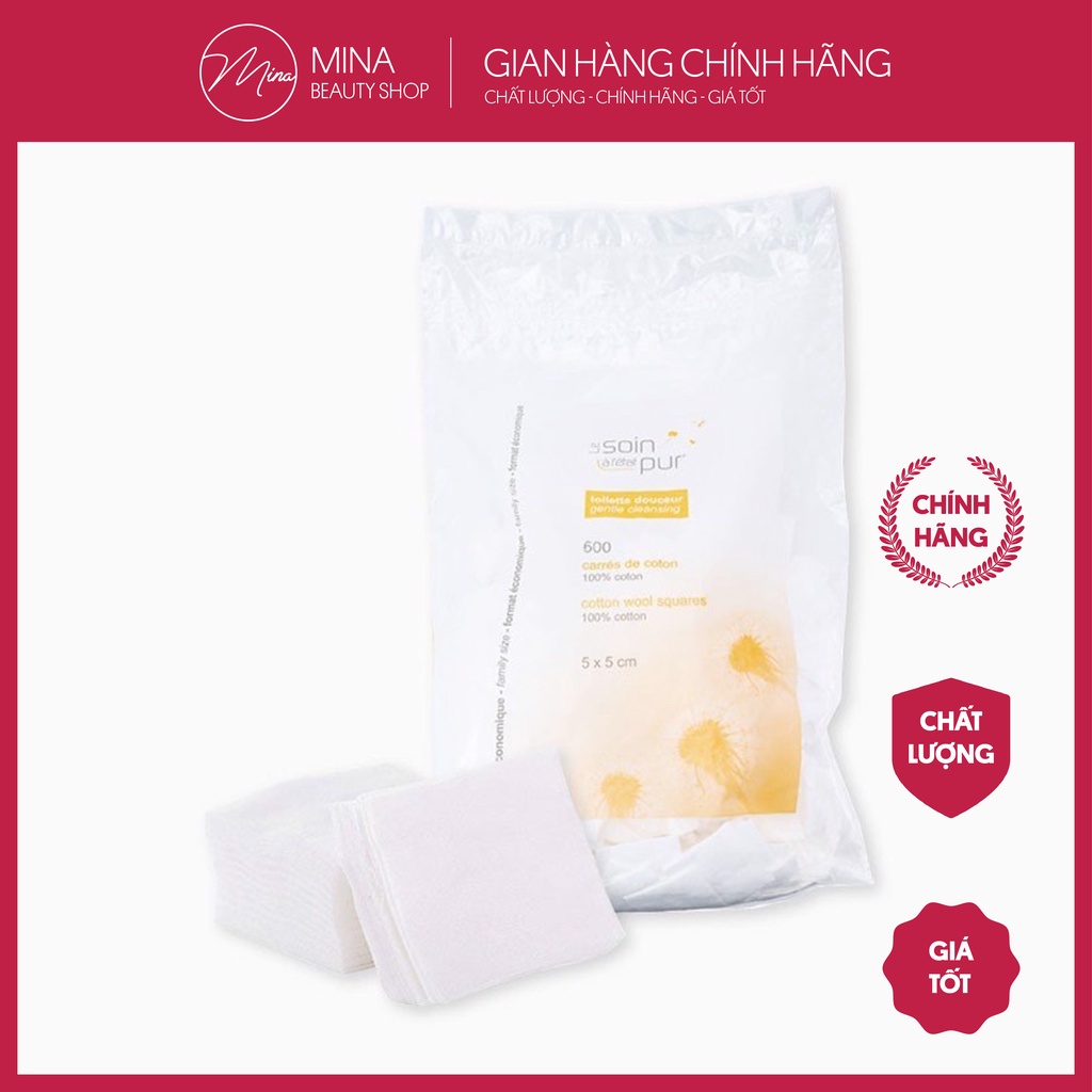 Bông tẩy trang Tetra Pháp 600 miếng