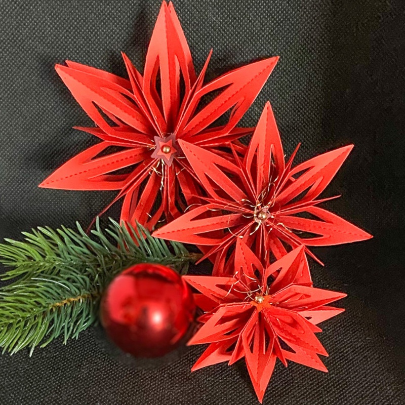 Khuôn Cắt Giấy Kim Loại Hình Hoa 3D Nhiều Tầng Dùng Để Trang Trí Thiệp / Scrapbook