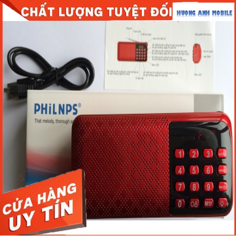 Đài nghe nhạc PHiLIPS UM68 chính hãng nghe nhạc fm usb thẻ nhớ phukienhuonganh