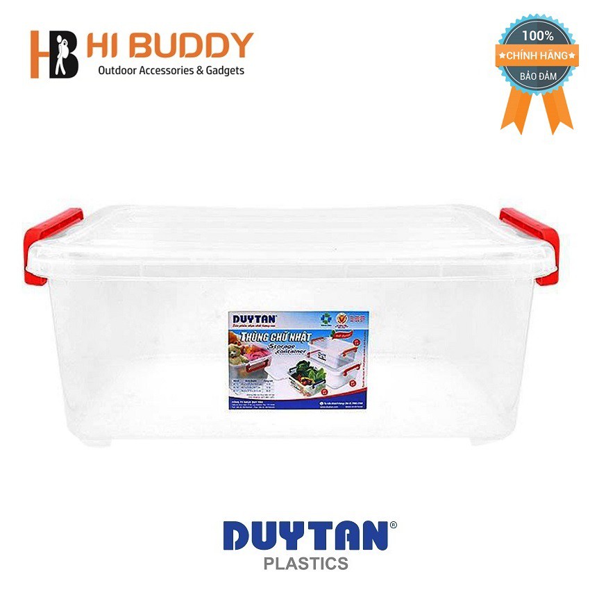 Combo 5 Thùng chữ nhật Duy Tân 30L Trong suốt 56.4 x 37.9 x 20.5 cm No.H117