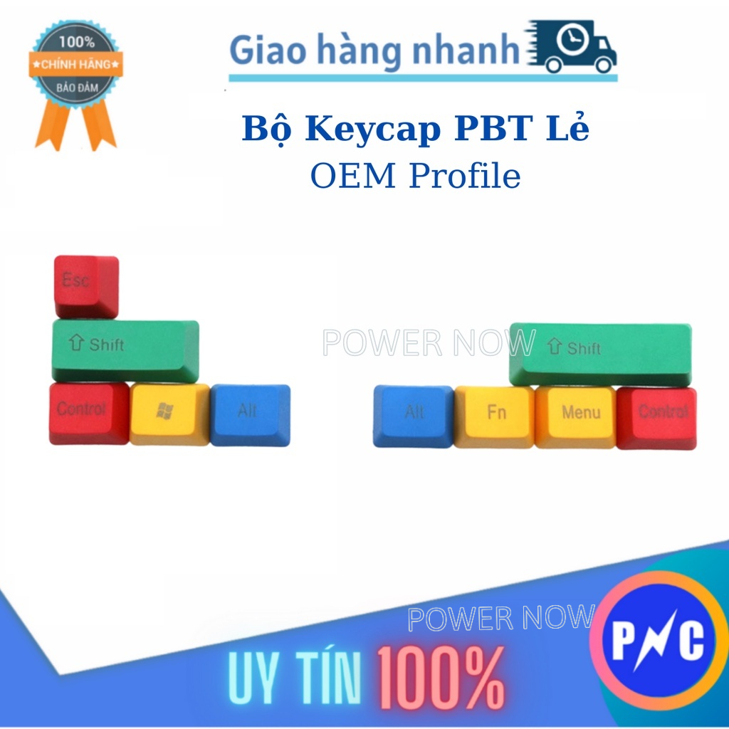 Bộ Keycaps  PBT Lẻ 10 Phím Và Keycap Mario, Pacman 5 Phím. OEM Profile Cho Bàn Phím Cơ