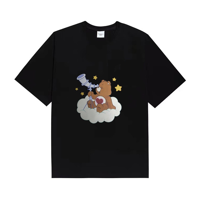 Adlv Áo Thun Cotton Tay Ngắn In Họa Tiết Thời Trang Unisex